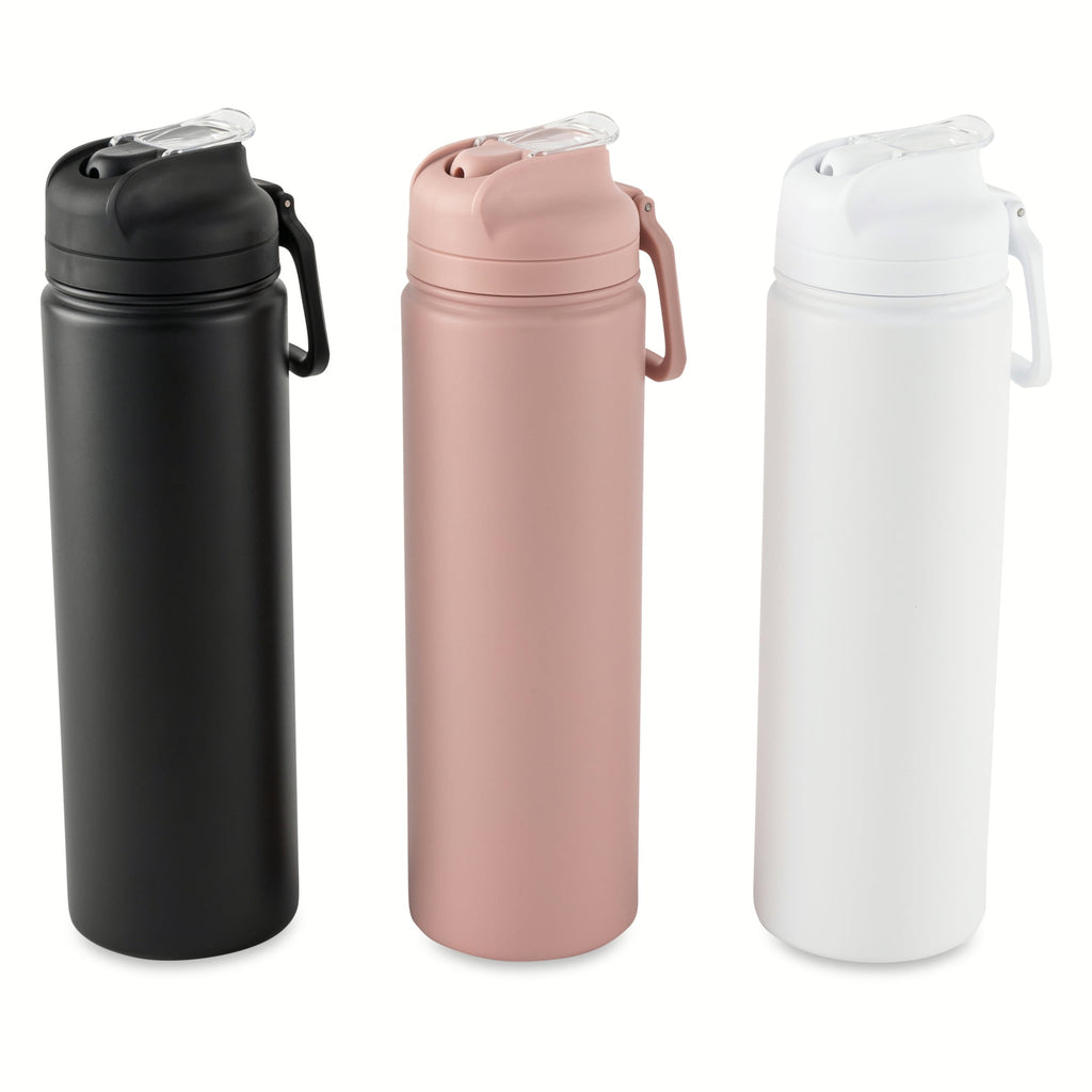 Mainstays 24 oz Stainless Steel Sip Water Bottle, White