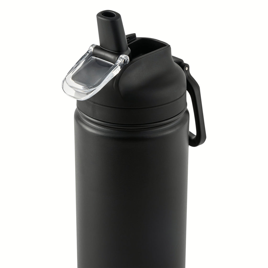Mainstays 24 oz Stainless Steel Sip Water Bottle, Black