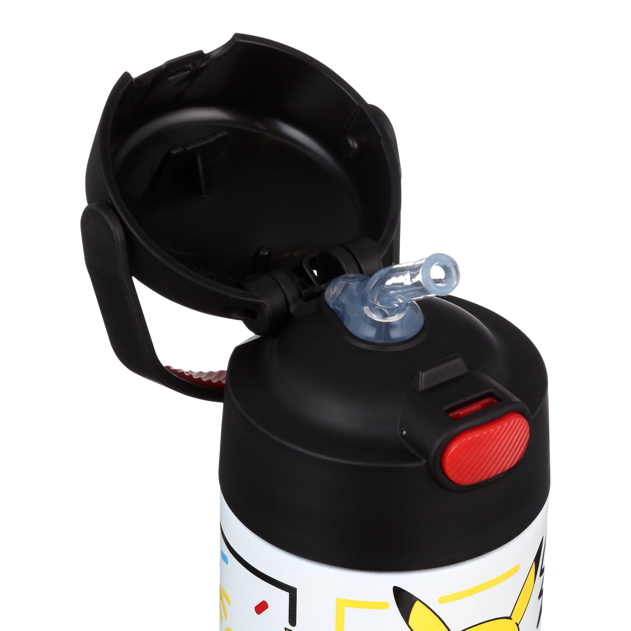 Thermos FUNtainer Pokemon Kids Insulated Water Bottle with Straw, 14oz Stainless Steel, Leak-Proof