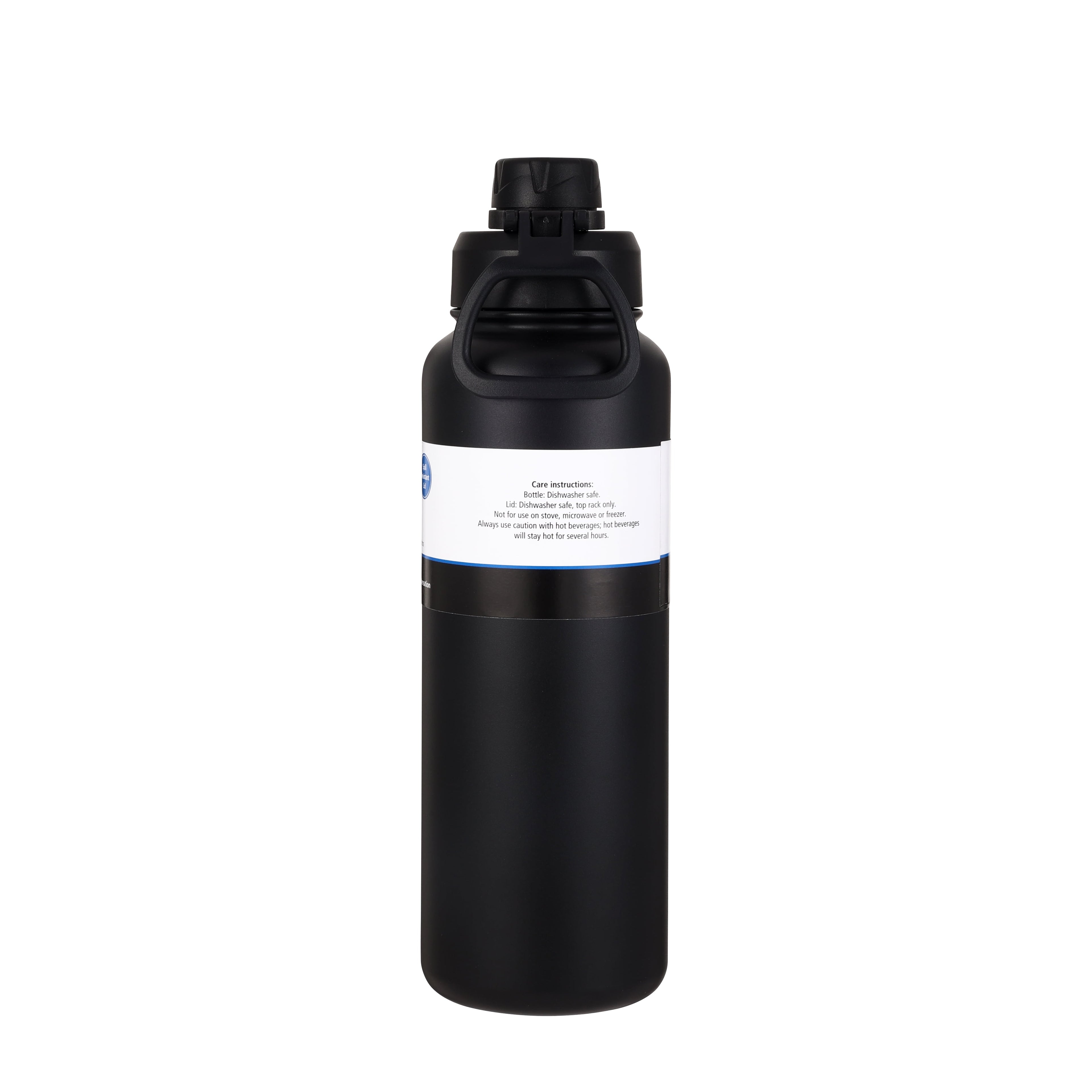 Mainstays 40 oz Black Stainless Steel Double Wall Water Bottle