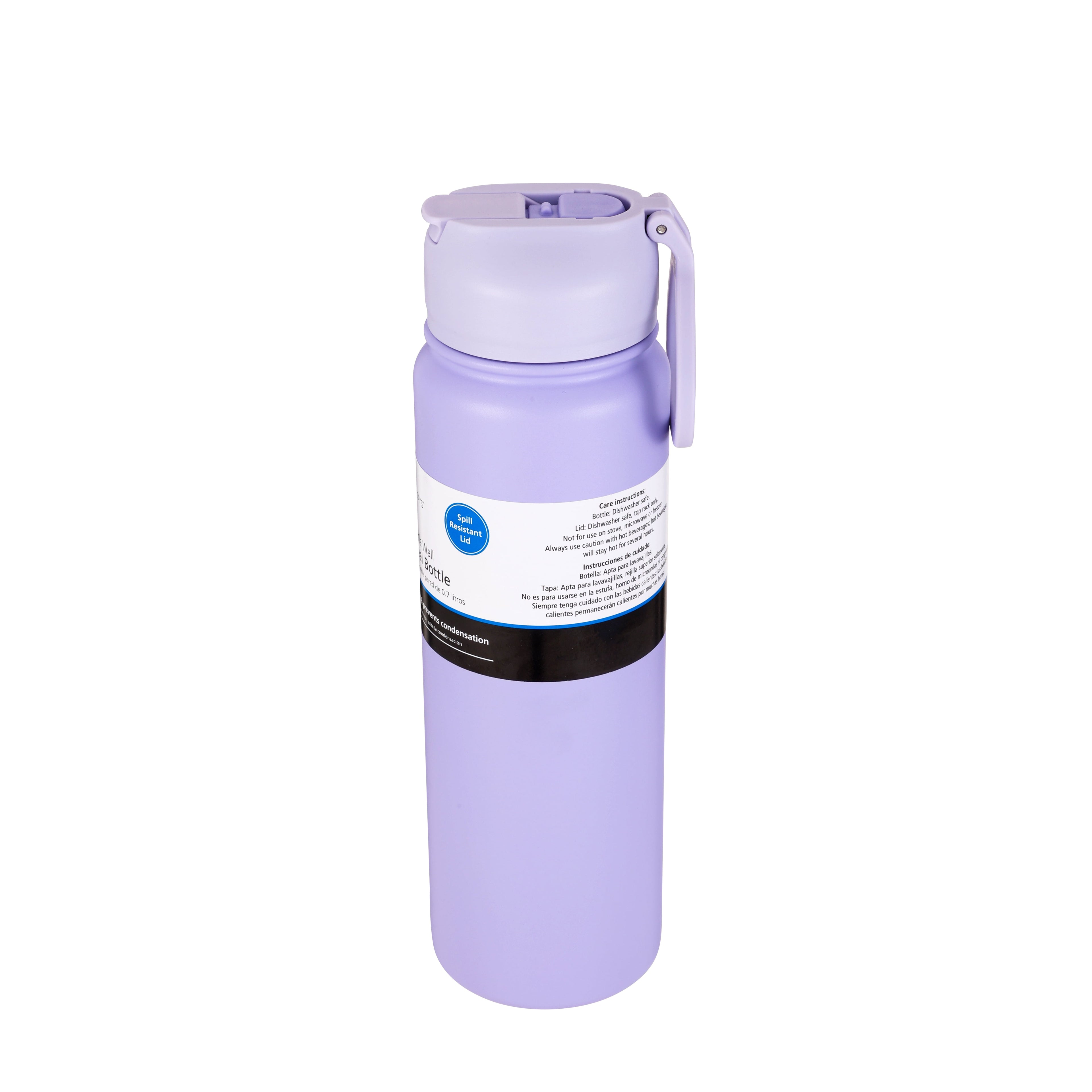 Mainstays 24oz Purple Stainless Steel Double Wall Water Bottle