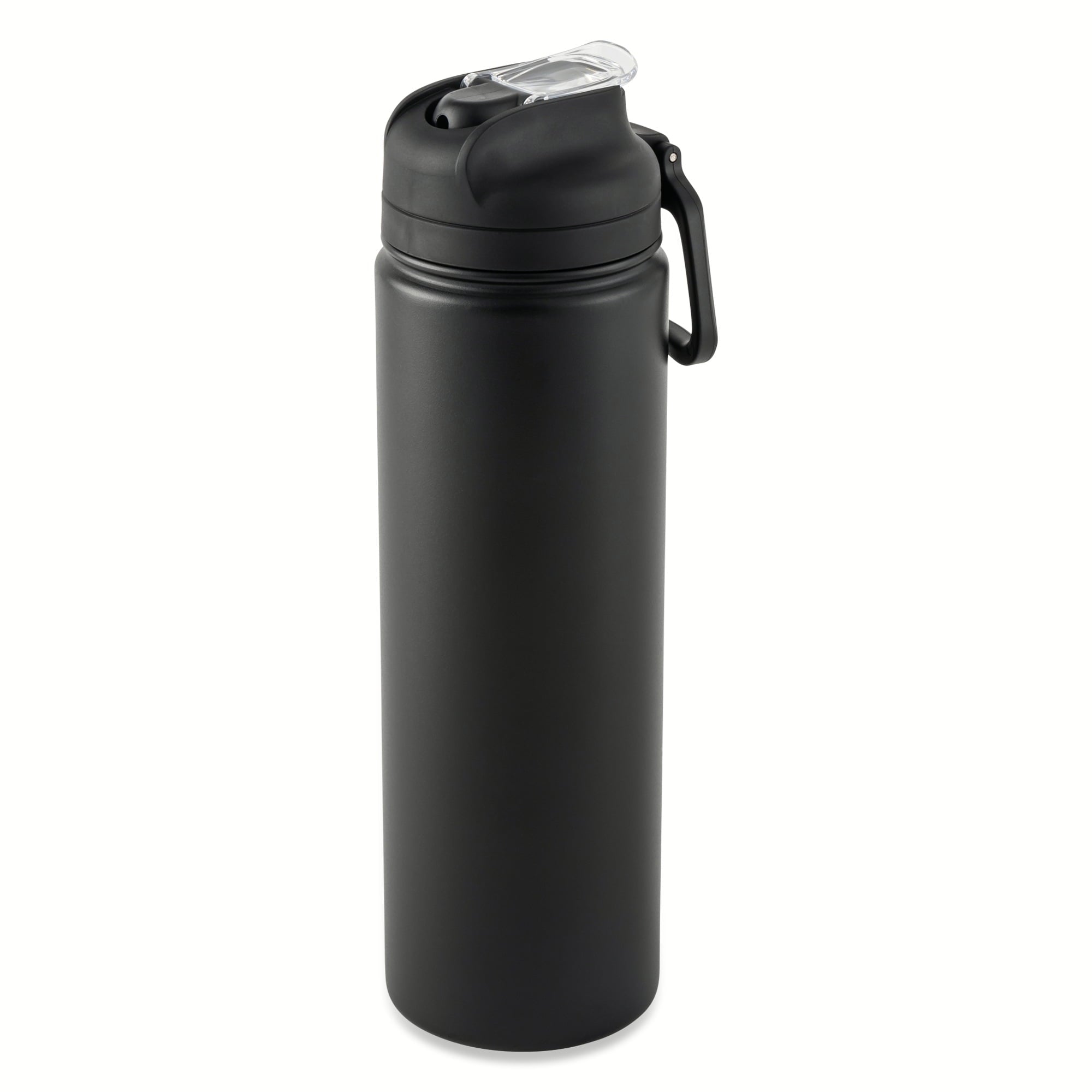 Mainstays 24 oz Stainless Steel Sip Water Bottle, Black