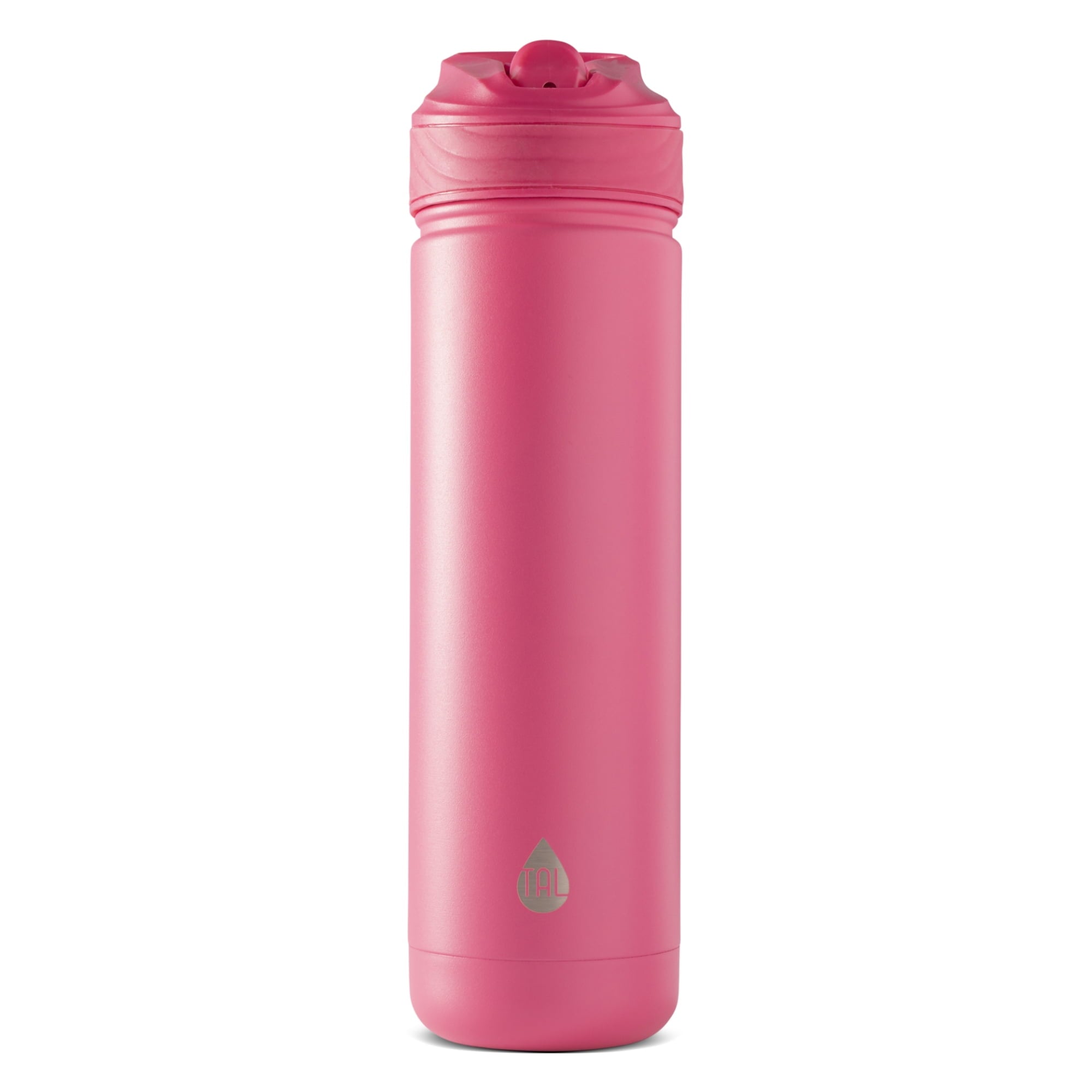 TAL 26oz Stainless Steel Ranger Water Bottle with Easy Sip Straw, Hot Pink
