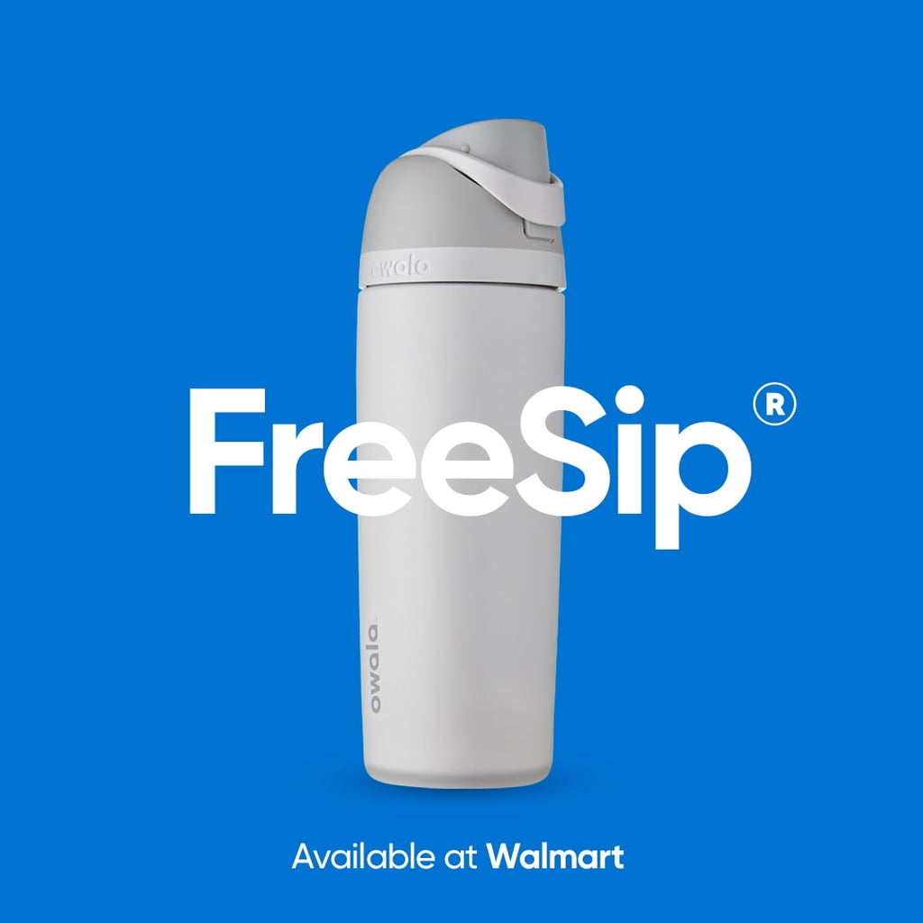 Owala FreeSip Stainless Steel Water Bottle, 24oz, Very Very Black